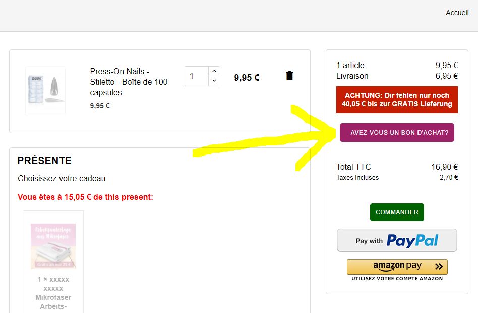 Comment utiliser un bon d'achat?